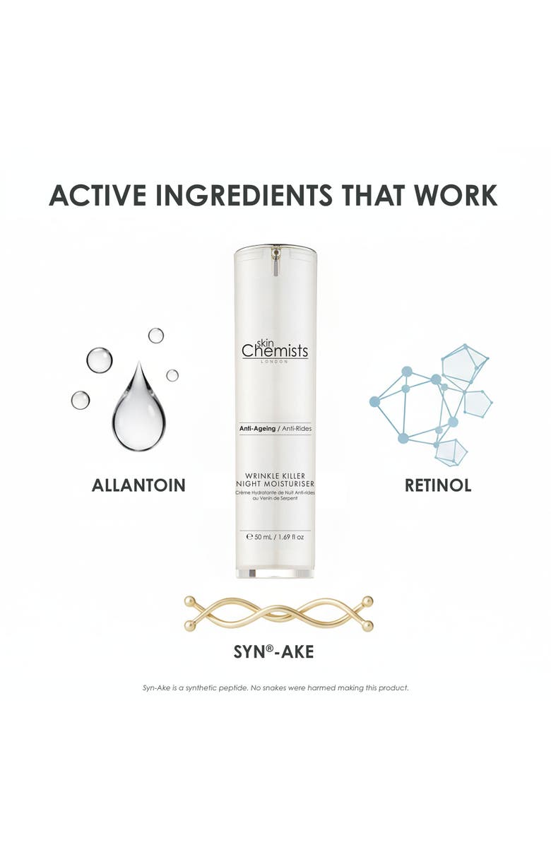 SKINCHEMISTS Wrinkle Killer Anti-Ageing Night Moisturiser 50ml, Alternate, color, White