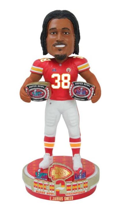 Ljarius Snead (Kansas City Chiefs) Back to Back Super Bowl LVIII 8" Bobblehead