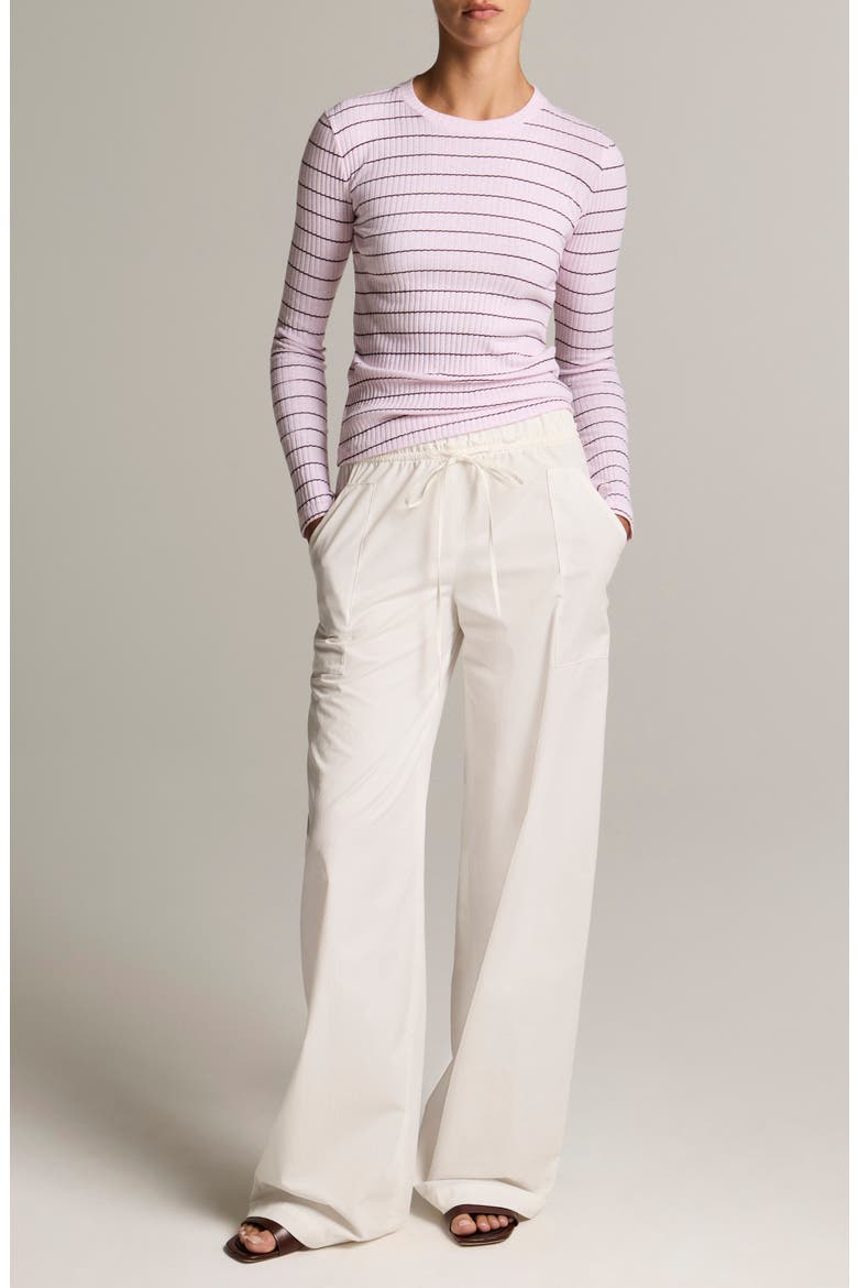 Stripe Rib Top, Alternate, color, LIGHT HEATHER SLIPPER ROSE