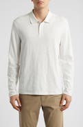 Vince Slub Cotton Long Sleeve Polo