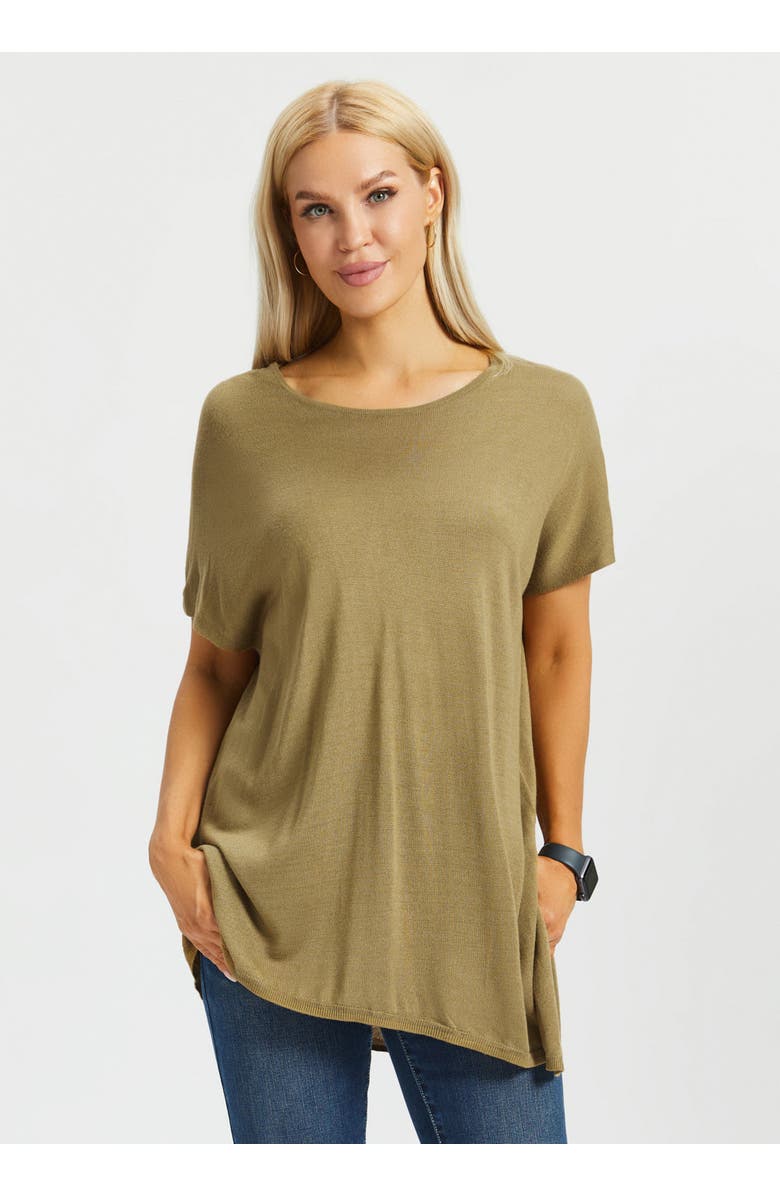 Betabrand Asymmetrical Boatneck Sweater, Main, color, Chai Tea