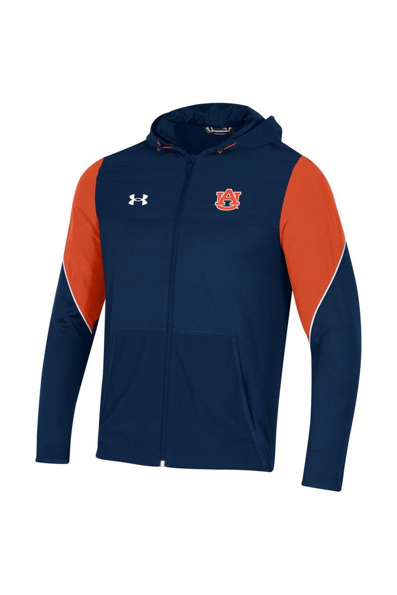 Men's Under Armour Navy Auburn Tigers 2021 Sideline Warm-Up Full-Zip Hoodie, Alternate, color, Navy