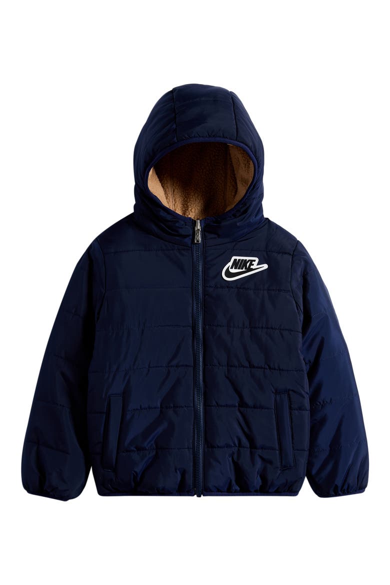 Kids' Reversible Hooded Jacket, Main, color, MIDNIGHT NAVY