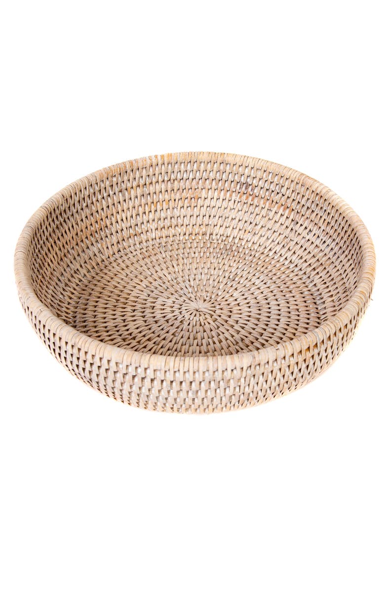 Artifacts Trading Company<sup>™</sup> Artifacts Rattan Rattan Everything Bowl, Main, color, White Wash
