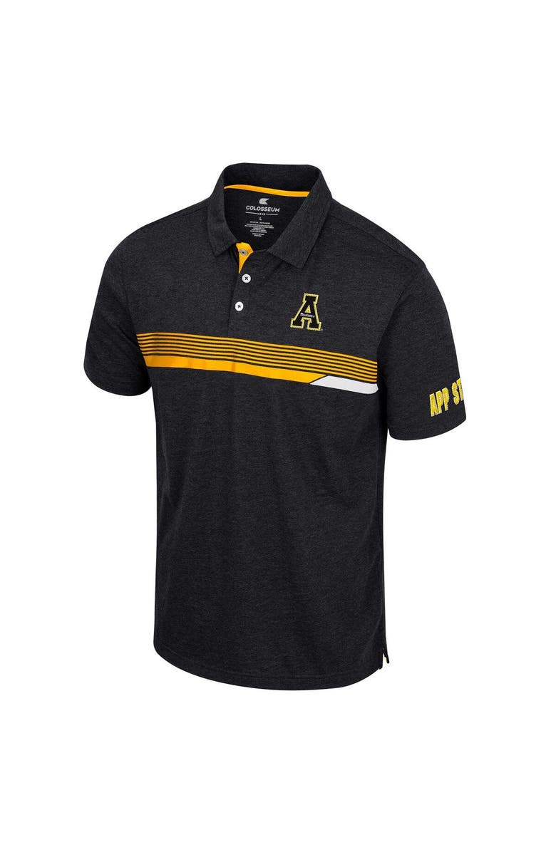COLOSSEUM Men's Colosseum  Black Appalachian State Mountaineers No Problemo Polo, Alternate, color, 