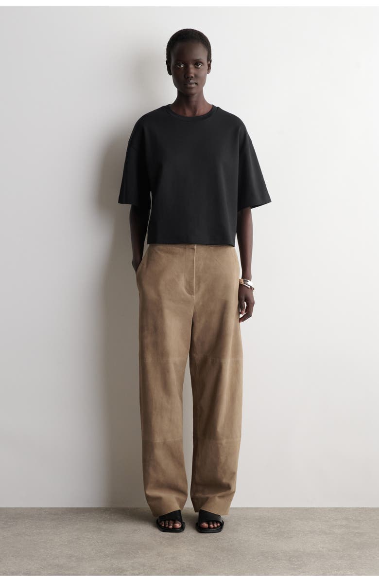 COS Oversized Boxy Cotton T-Shirt, Alternate, color, Black