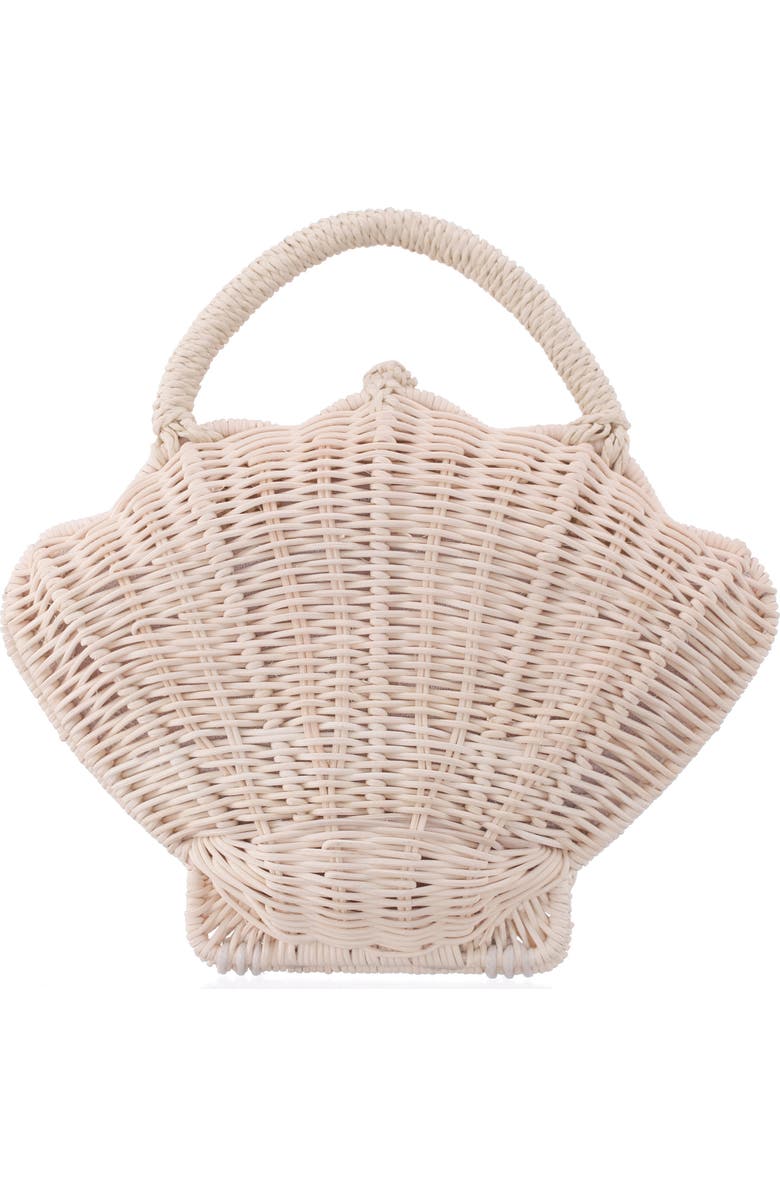 Nina Shelly Rattan Top Handle Bag, Alternate, color,