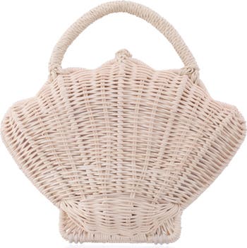 Shelly Rattan Top Handle Bag