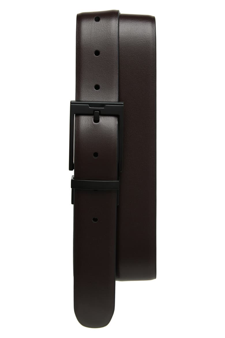 Leather Belt, Alternate, color, BLACK