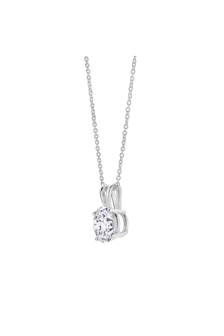 Lucent 14K Gold Round Lab Grown Diamond Pendant - 1.5 Ct, Alternate, color, 14K White Gold