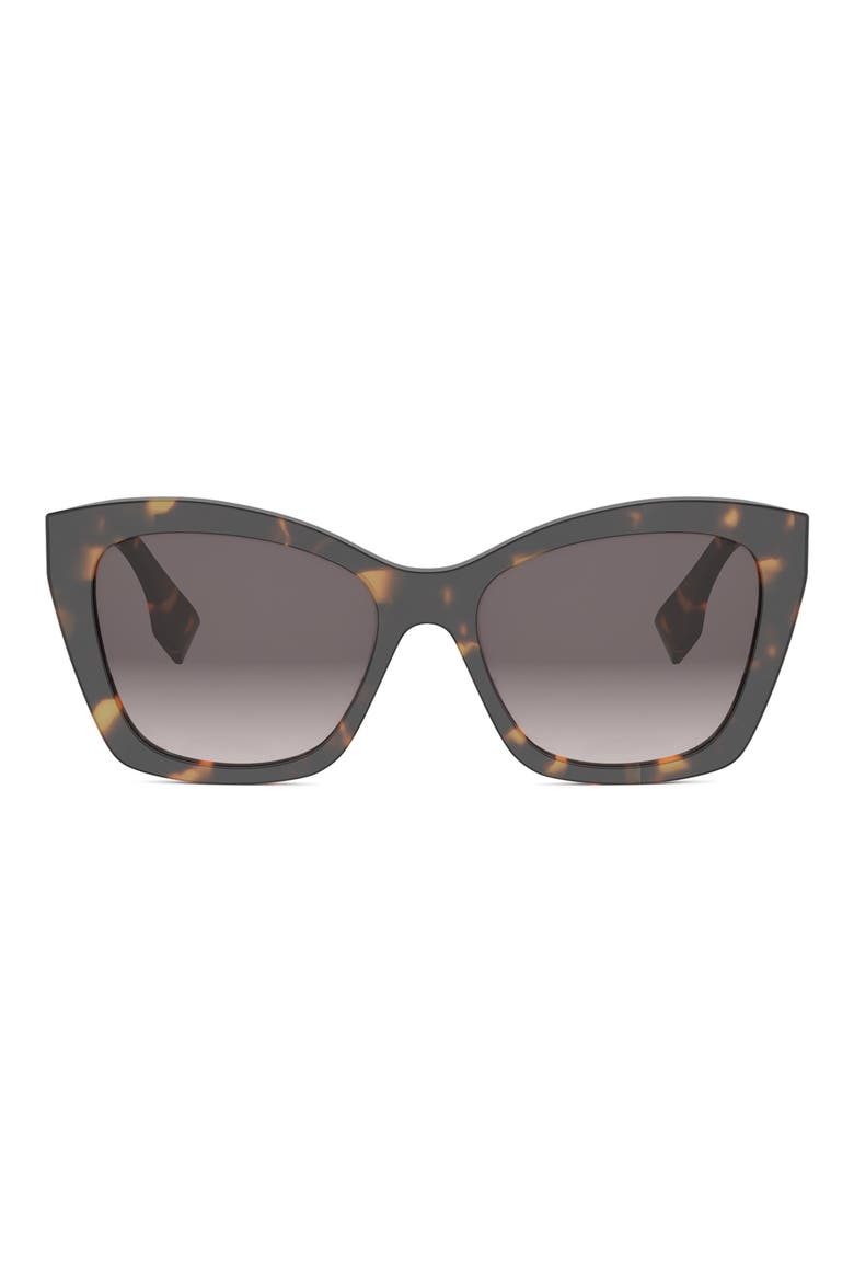 'Fendi Lettering 55mm Gradient Square Sunglasses, Main, color, HAVANA/ OTHER / GRADIENT SMOKE