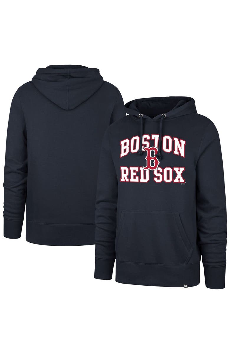 '47 Men's '47  Navy Boston Red Sox Big & Tall Velocity Fleece Pullover Hoodie, Alternate, color, 