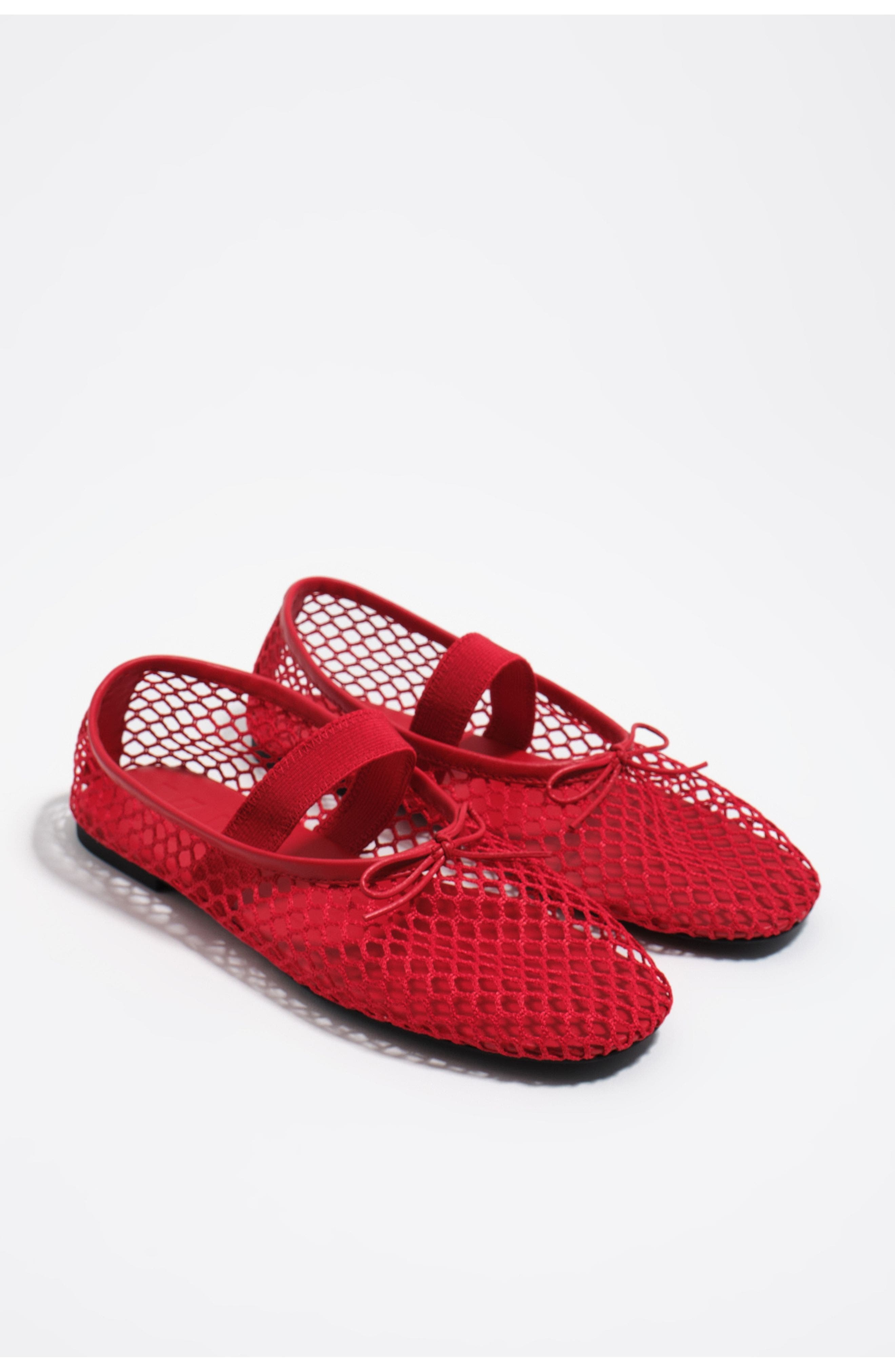 Mesh Ballerina, Alternate, color, RED