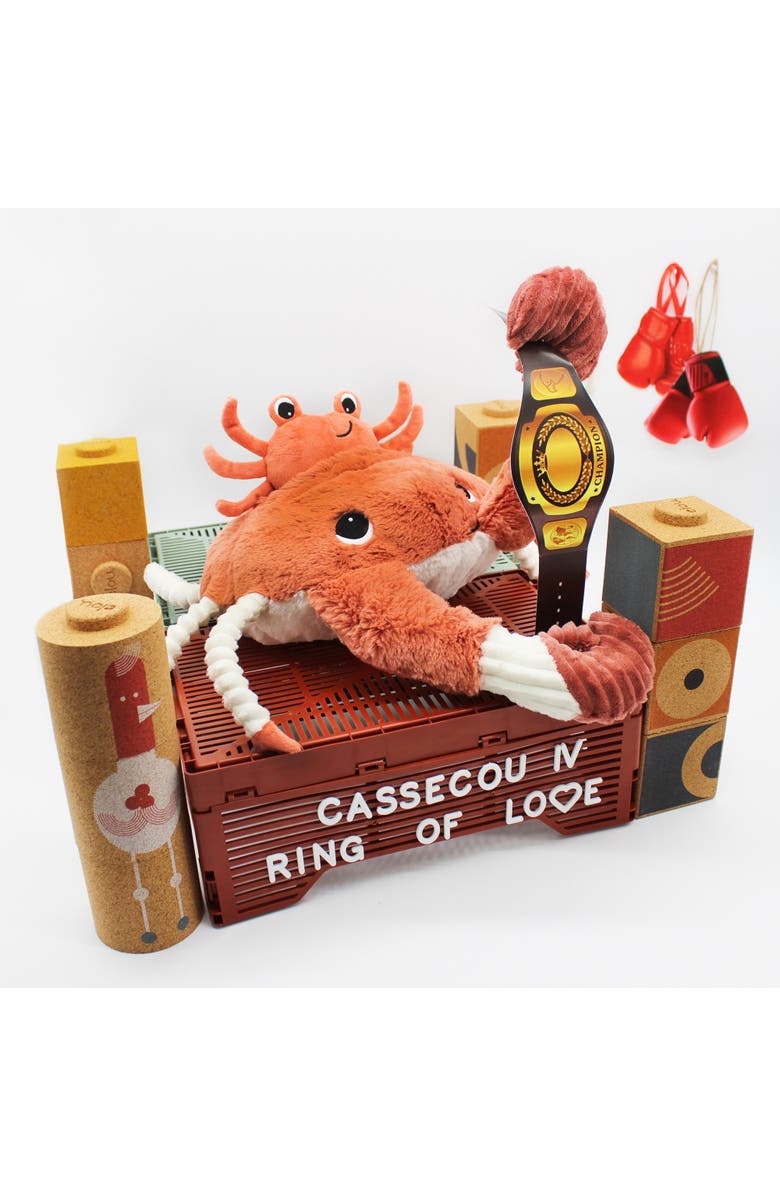 Les Ptipotos Crab Mom & Her Baby - Secret Keeper Plush Toy, Eco-Friendly, Soft & Washable, Alternate, color, Mint