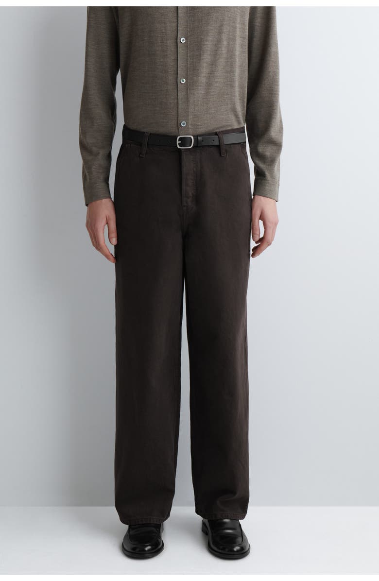 COS Oversized Wide-leg Denim Trousers, Alternate, color, Dark Brown