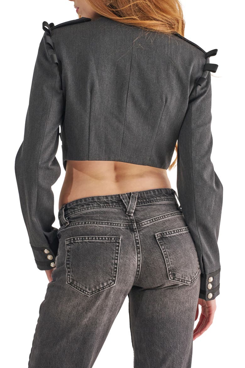 Bronwen Military Jacket, Alternate, color, BLACK