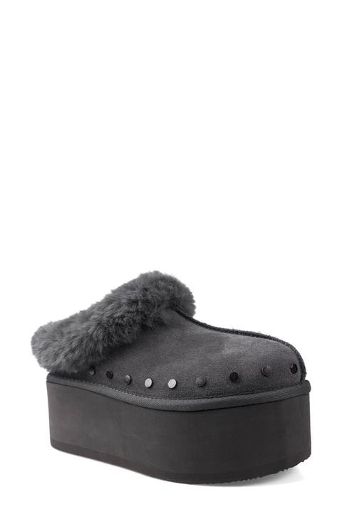 Sabi Faux Fur Platform Clog (Women)