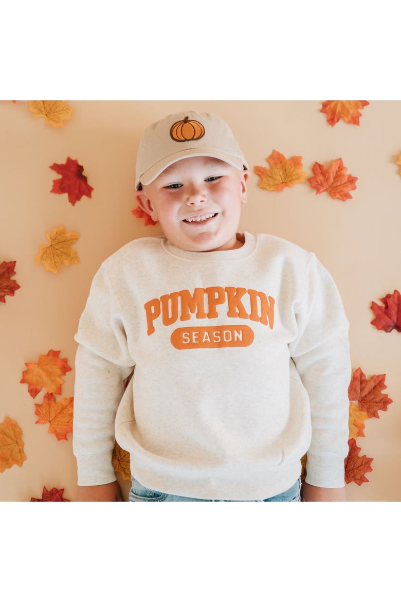Pumpkin Season Puff Ink Sweatshirt, Alternate, color, Natural Heather