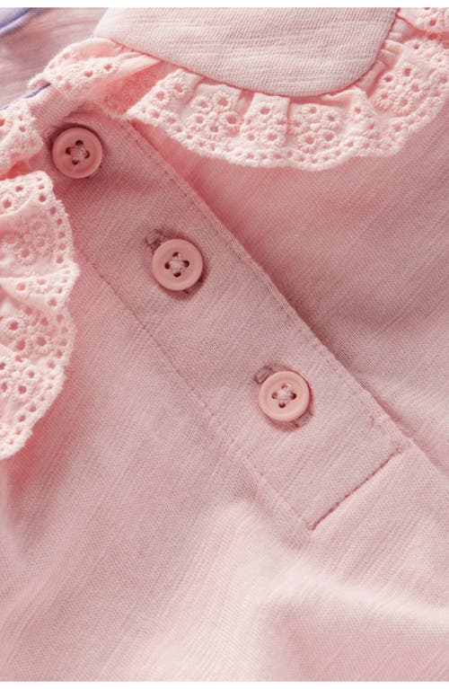 Mini Boden Kids' Slub Cotton Top In Pink