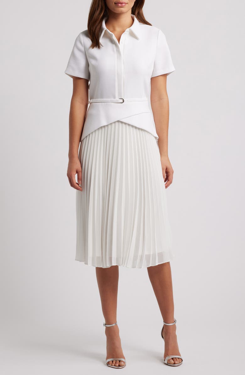 Julia Jordan Mix Media Dress, Main, color,