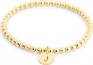 MESHMERISE Initial Charm Ball Stretch Bracelet