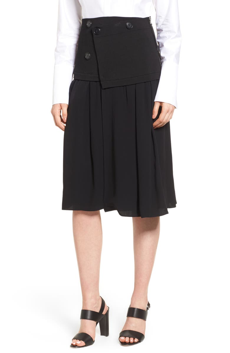Lewit Knit Sweater Trim Pleated Skirt, Main, color,