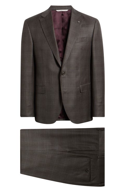 Esprit Windowpane Wool Suit