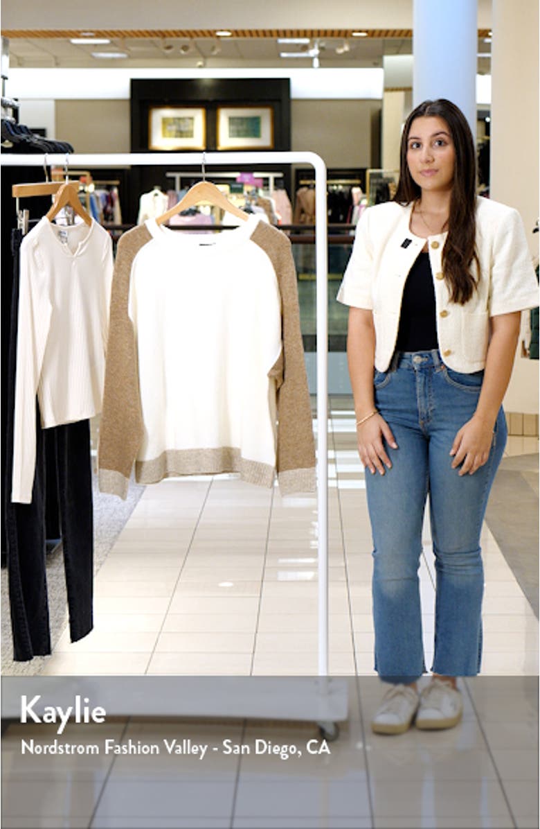 Colorblock Raglan Sleeve Sweater, sales video thumbnail