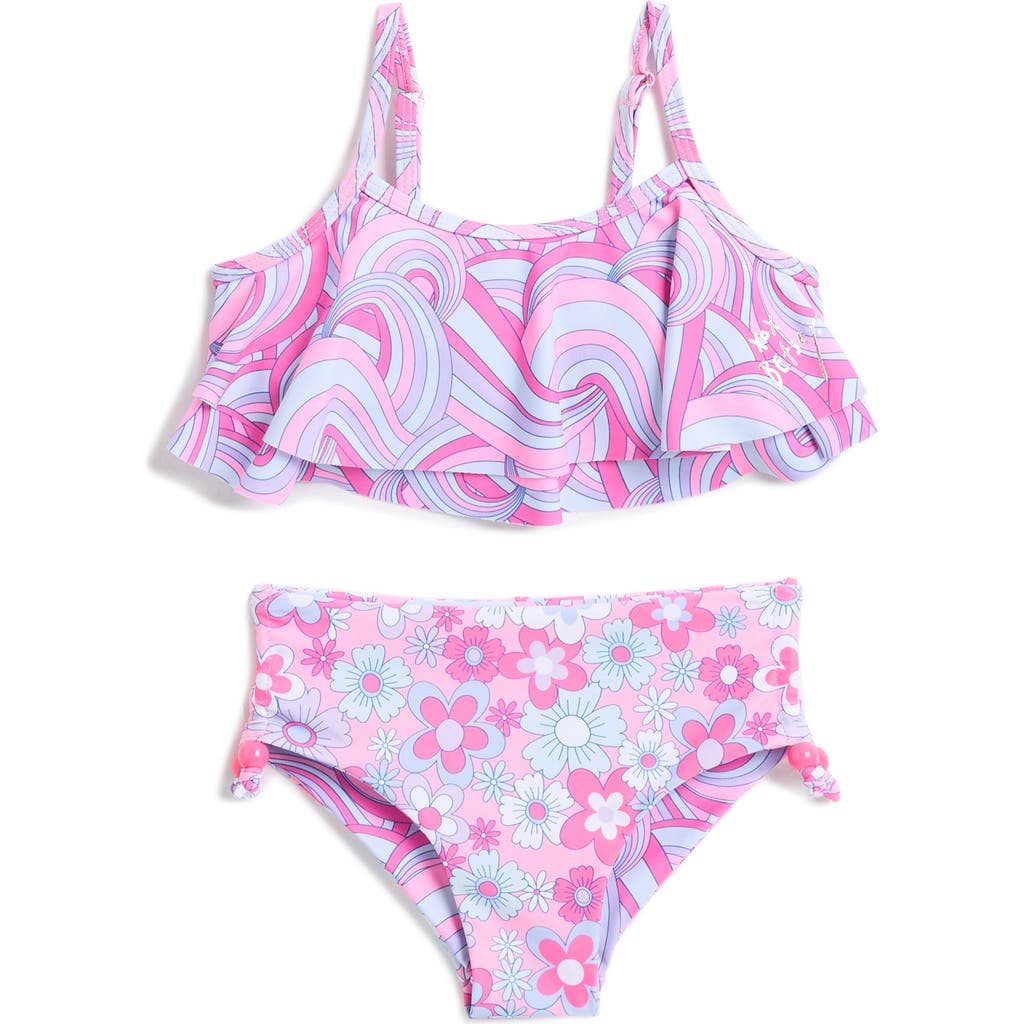 Betsey Johnson Kids' 2-piece Reversible Swimsuit In Multi