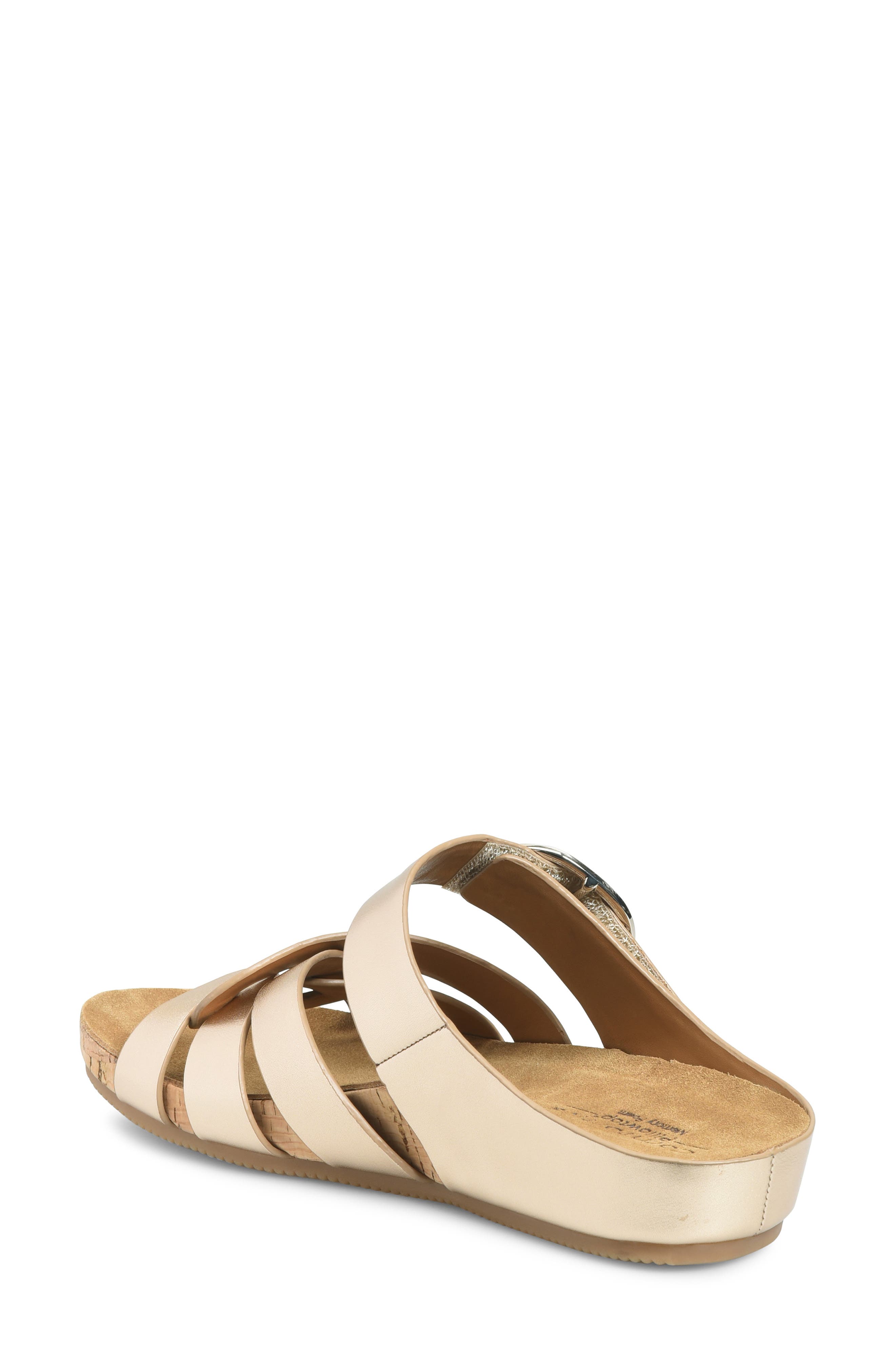 Gianna Platform Wedge Slide Sandal, Alternate, color, GOLD