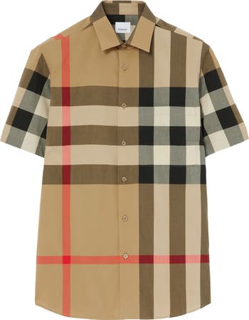 Burberry Summerton Archive Short Sleeve Check Cotton Poplin
