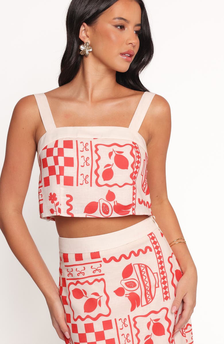 Petal & Pup Albanie Crop Tank & Skirt Set, Alternate, color, Red Print