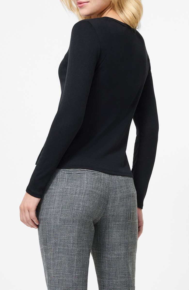 French Connection Reeves Jersey Top, Alternate, color, Black