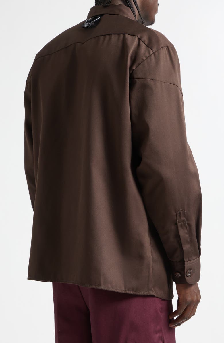 Undercover x Dickies Button-Up Work Shirt, Alternate, color, Brown