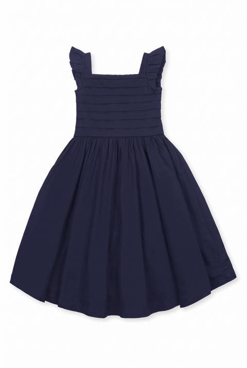 Kids' Organic Pleated Bodice Sateen Party Dress