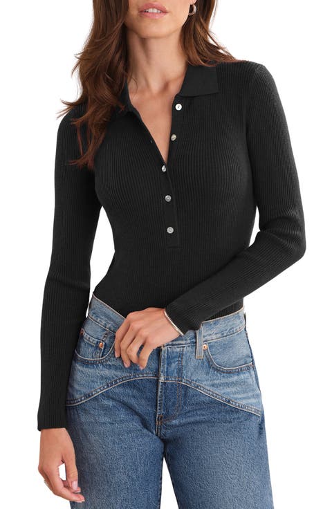 Ginny Collar Long Sleeve Henley Top