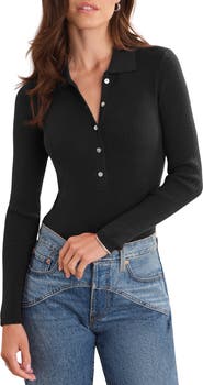 525 America Ginny Collar Long Sleeve Henley Top