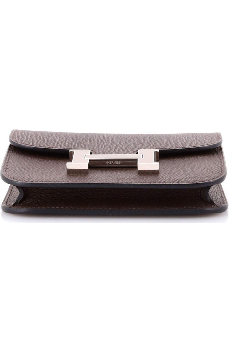 Pre-Owned Hermes Constance Slim Wallet Epsom, Alternate, color, Ecorce
