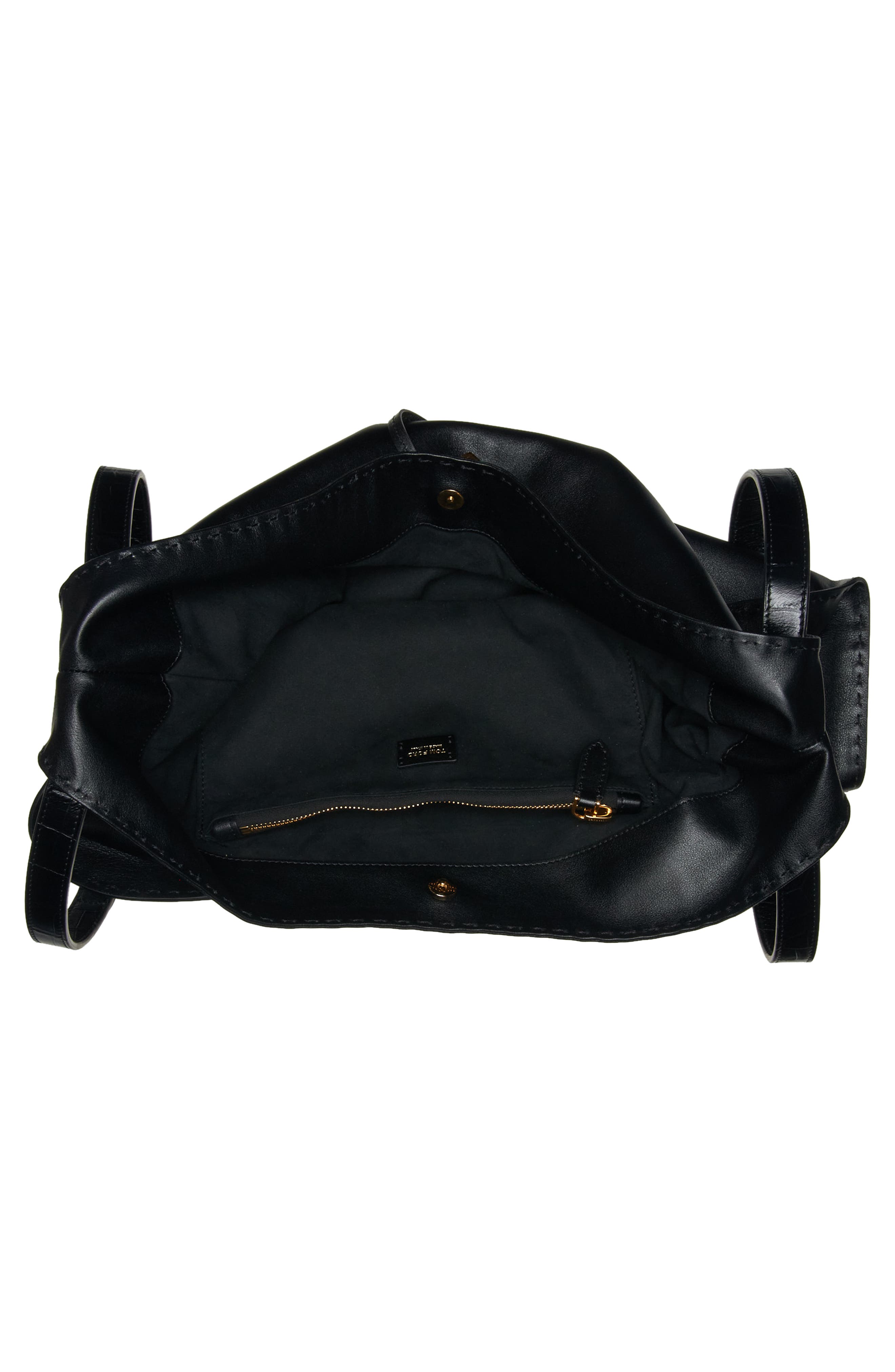 TOM FORD Large Calfskin Leather Bucket Bag, Alternate, color, 