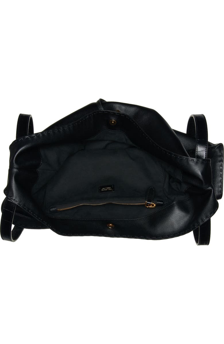 TOM FORD Large Calfskin Leather Bucket Bag, Alternate, color,