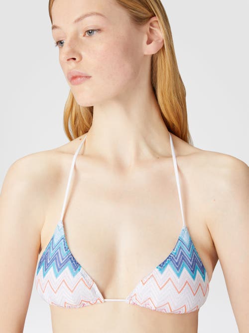 Missoni Triangel-bikini Aus Viskosemischung Zick-zack-lamé In Multicoloured
