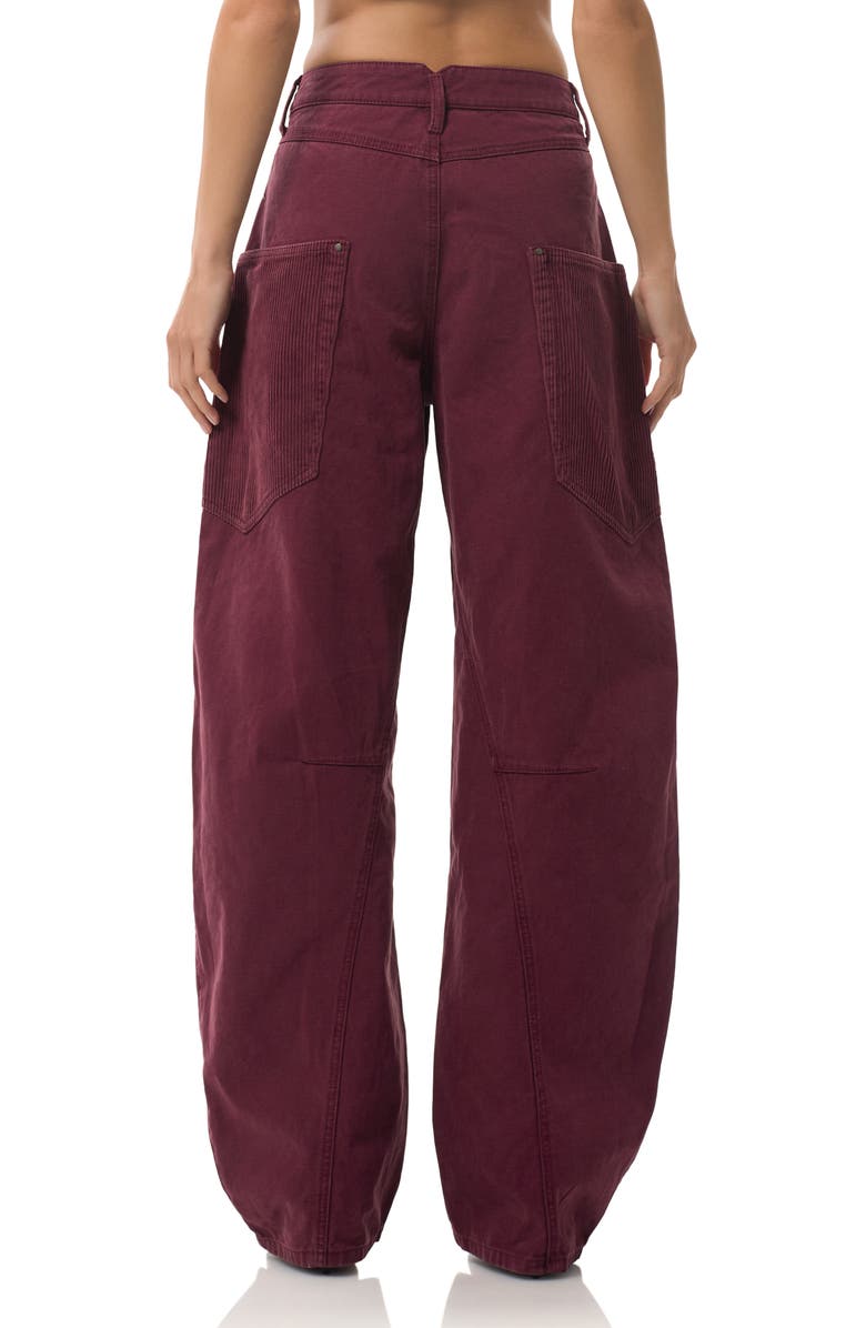 AFRM Bexley Corduroy Pocket Barrel Leg Jeans, Alternate, color,