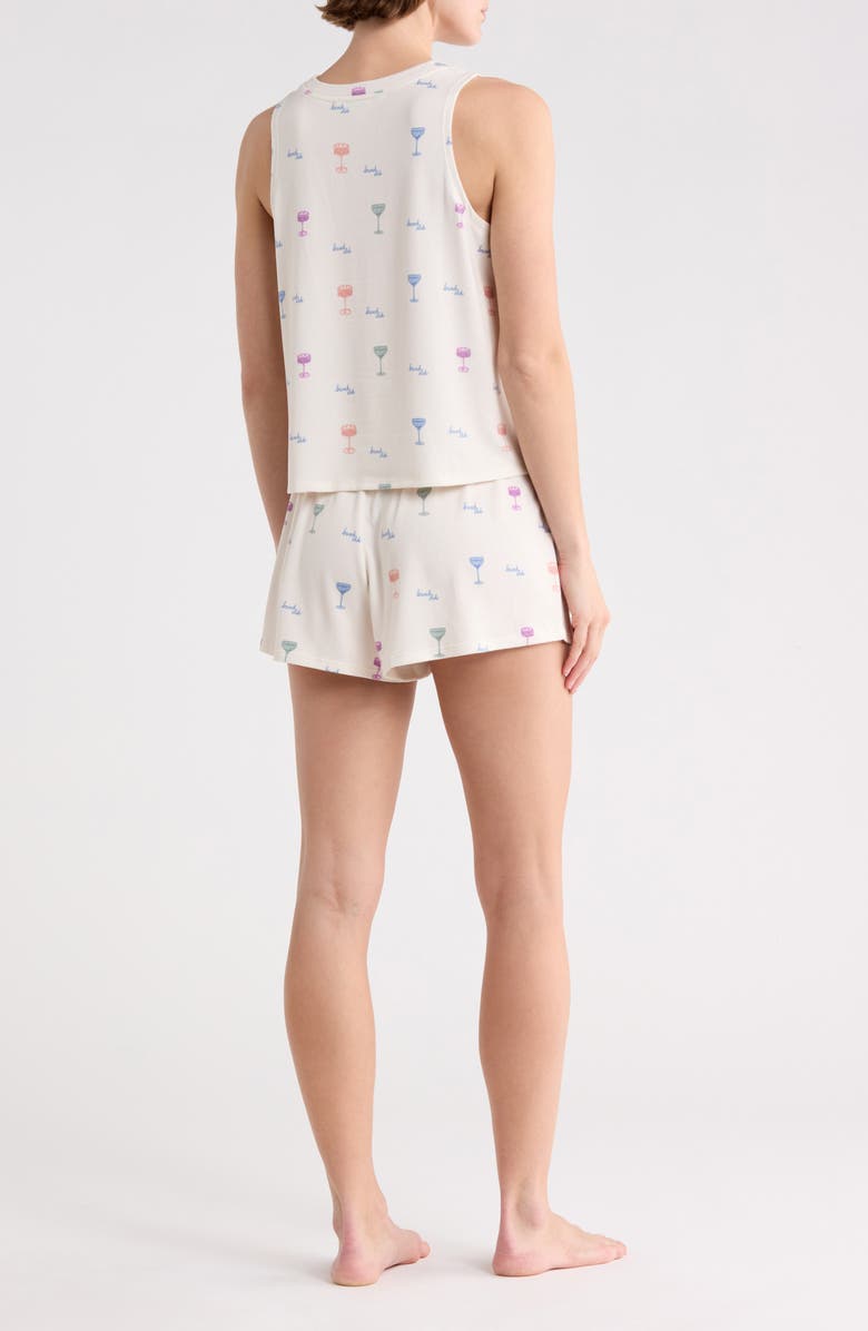 Honeydew Dream Seeker Jersey Tank & Shorts Pajamas, Alternate, color, Brunch Club