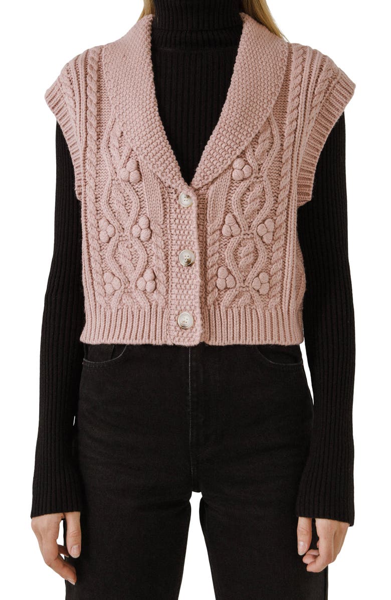 Endless Rose Crop Sweater Vest, Alternate, color, 