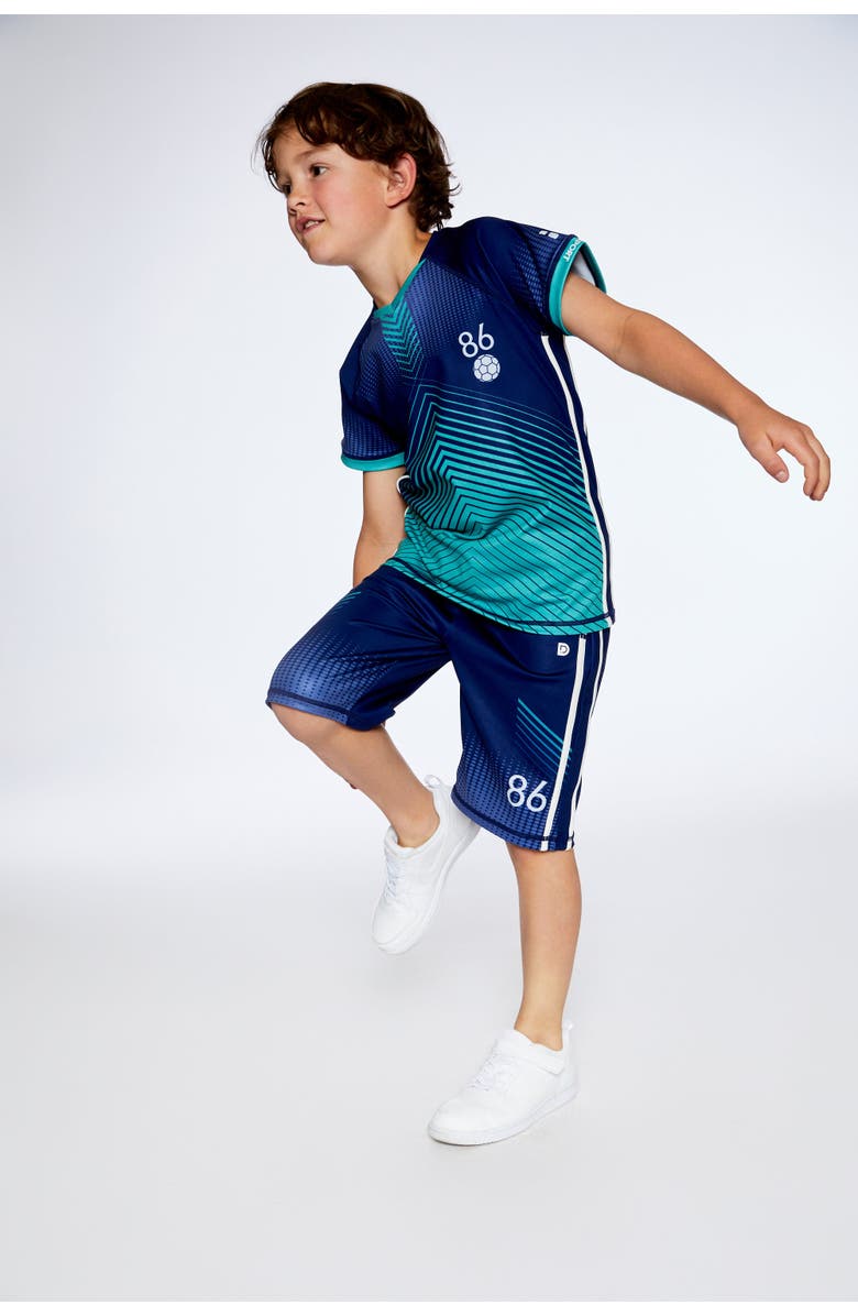Deux par Deux Boy's Athletic Shorts Blue, Alternate, color, 