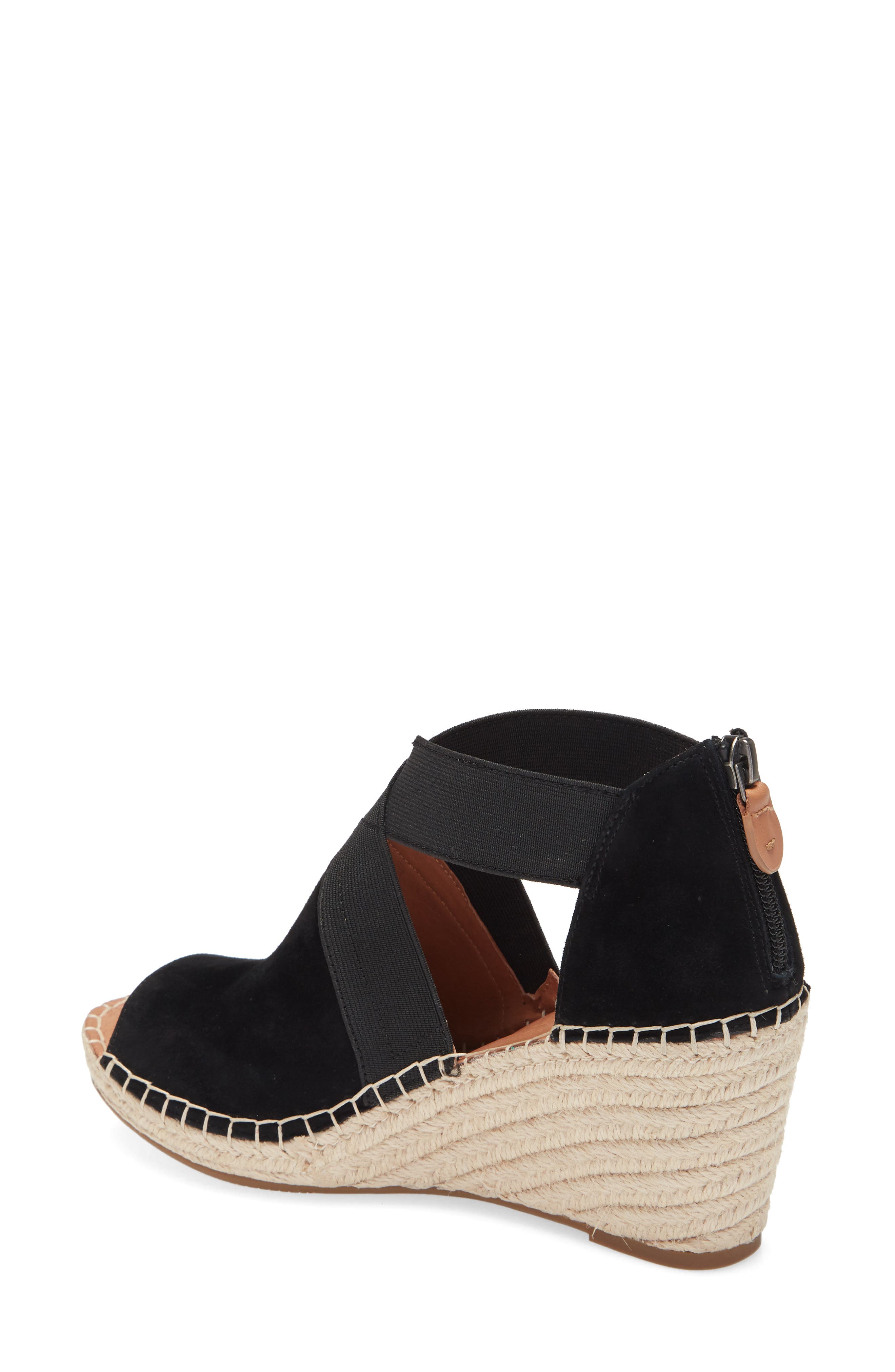 Signature Colleen Wedge Sandal, Alternate, color, BLACK SUEDE