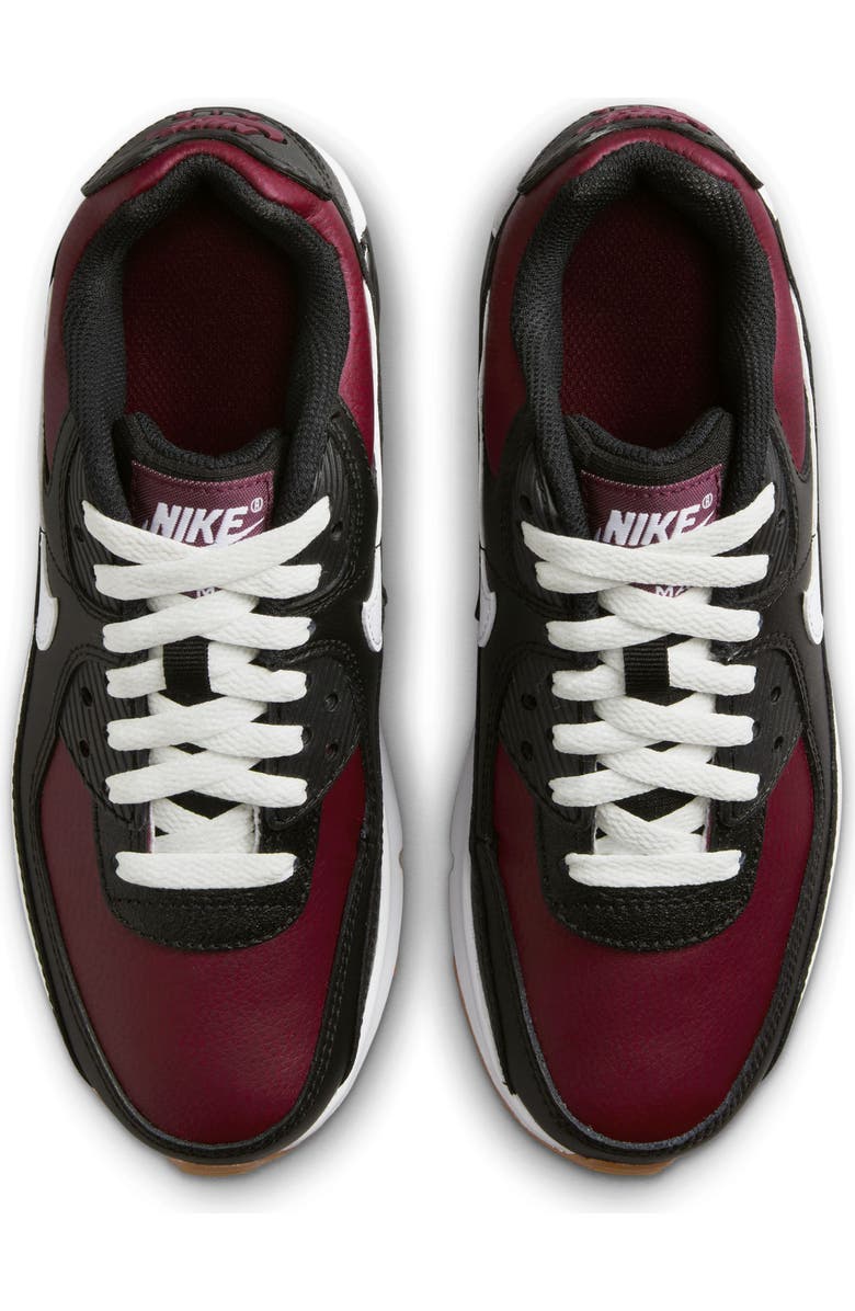 Nike Kids' Air Max 90 Sneaker, Alternate, color, Black/ White/ Red/ Light Brown
