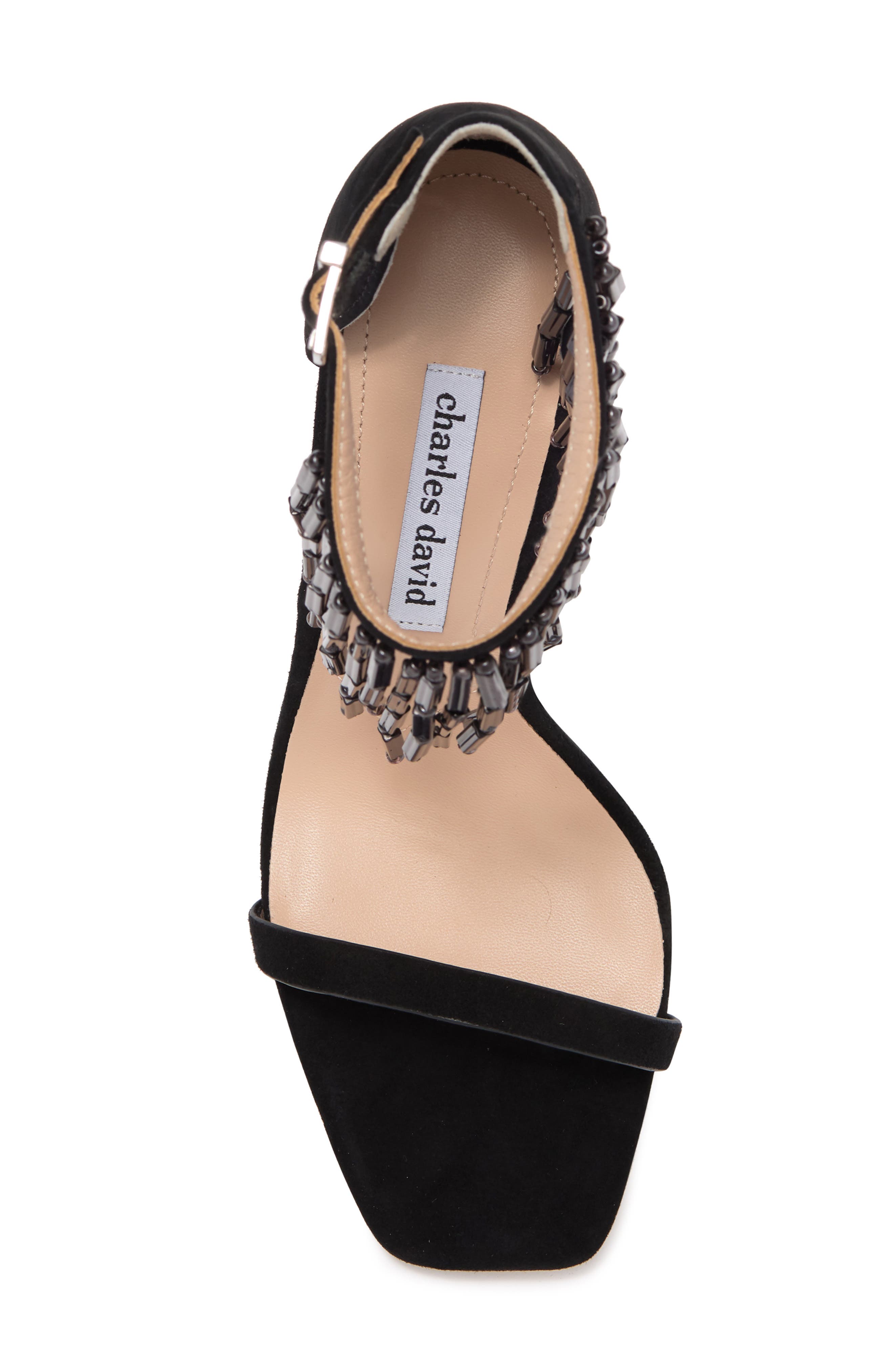 Charles David Enrich Beaded Fringe Sandal, Alternate, color, 
