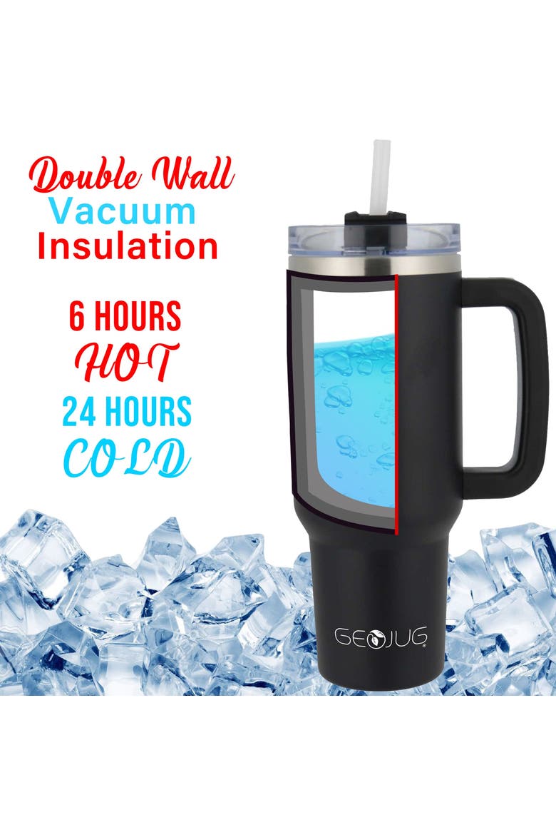 40oz Insulated Stainless Steel Tumbler Cup, Alternate, color, Black