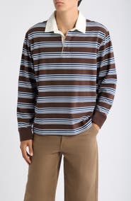 Corridor Mini Stripe Cotton Rugby Shirt